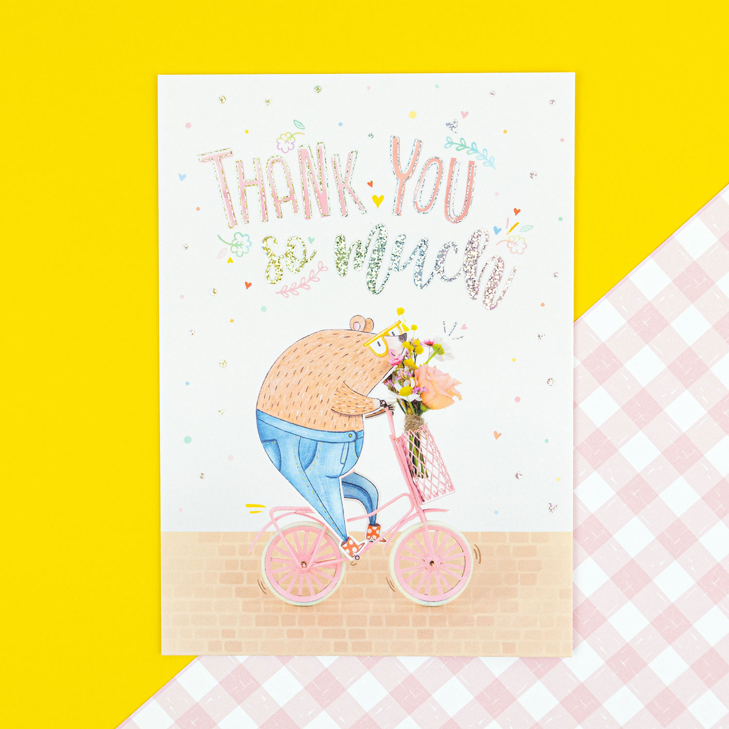 'Thank You Beary Much' postcard