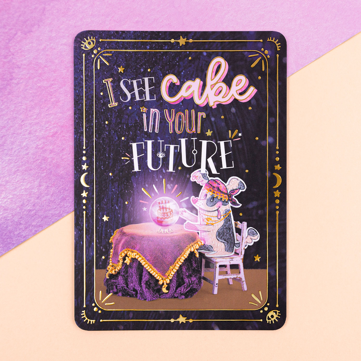 Postcard 'I see cake in your Future'